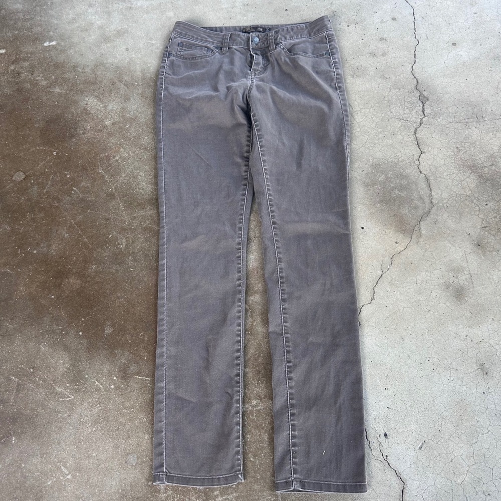 Prana Kara Pants Womens 2/26 Gray Excellent Straight Leg Organic Cotton Stretch